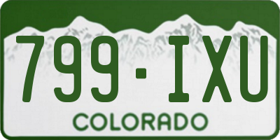 CO license plate 799IXU