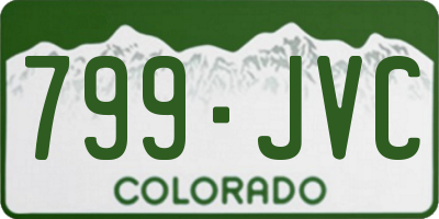 CO license plate 799JVC