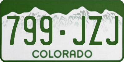 CO license plate 799JZJ