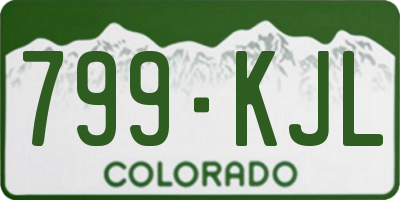 CO license plate 799KJL