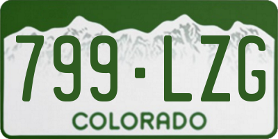 CO license plate 799LZG