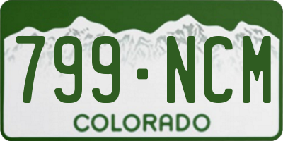 CO license plate 799NCM