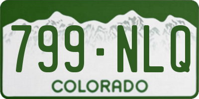 CO license plate 799NLQ