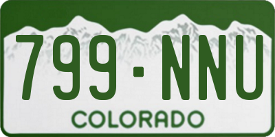 CO license plate 799NNU
