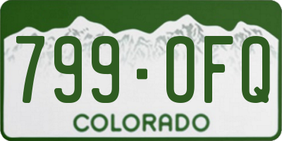 CO license plate 799OFQ
