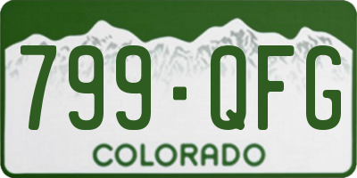 CO license plate 799QFG