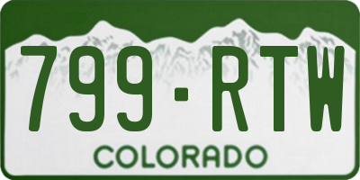 CO license plate 799RTW