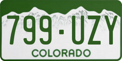 CO license plate 799UZY