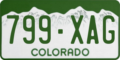 CO license plate 799XAG