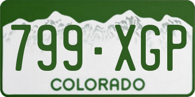 CO license plate 799XGP