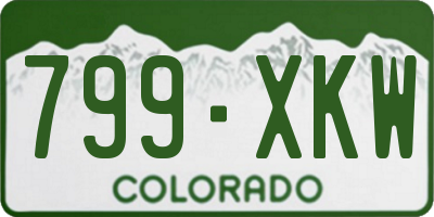 CO license plate 799XKW