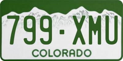 CO license plate 799XMU