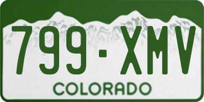 CO license plate 799XMV