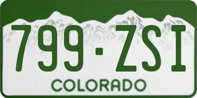 CO license plate 799ZSI