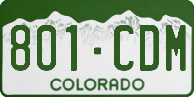 CO license plate 801CDM