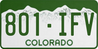 CO license plate 801IFV