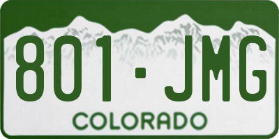 CO license plate 801JMG