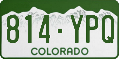 CO license plate 814YPQ