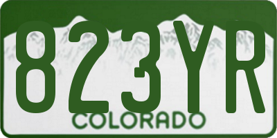 CO license plate 823YR