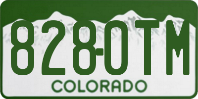 CO license plate 8280TM