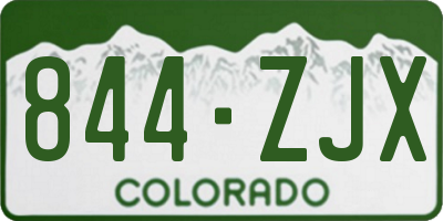 CO license plate 844ZJX