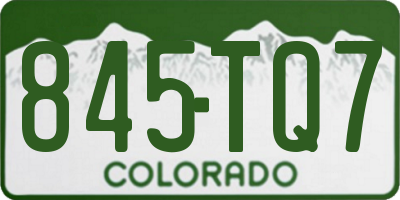 CO license plate 845TQ7