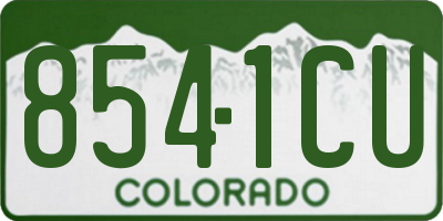 CO license plate 8541CU