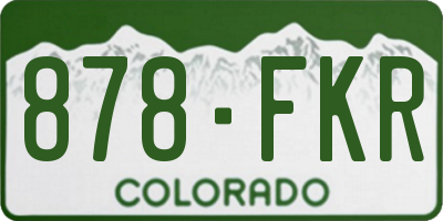 CO license plate 878FKR