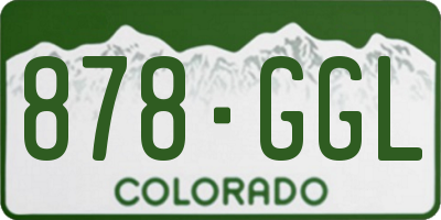 CO license plate 878GGL