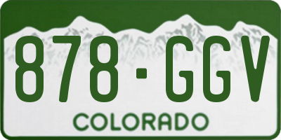 CO license plate 878GGV