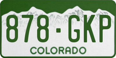 CO license plate 878GKP
