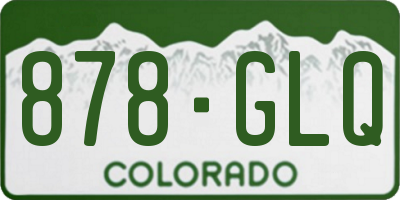 CO license plate 878GLQ