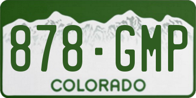 CO license plate 878GMP