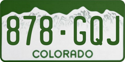 CO license plate 878GQJ