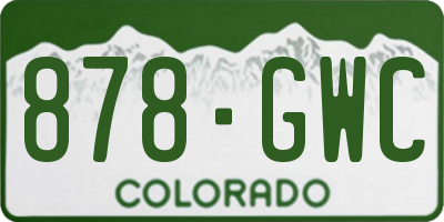 CO license plate 878GWC
