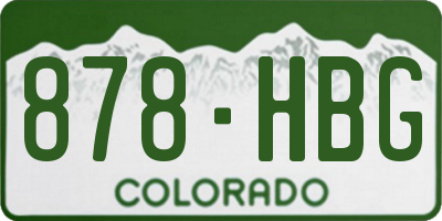 CO license plate 878HBG
