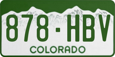 CO license plate 878HBV