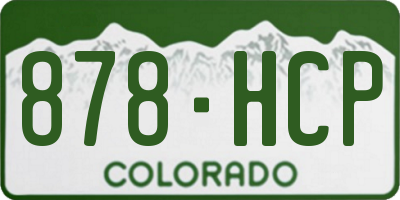 CO license plate 878HCP