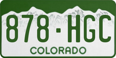 CO license plate 878HGC