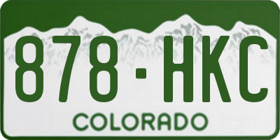 CO license plate 878HKC