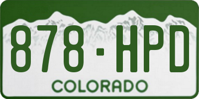 CO license plate 878HPD