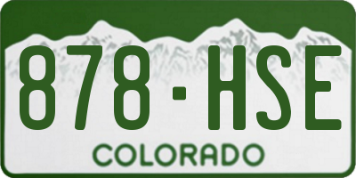 CO license plate 878HSE