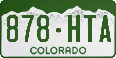 CO license plate 878HTA