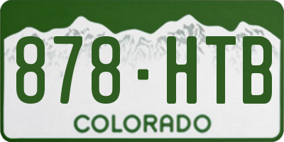 CO license plate 878HTB