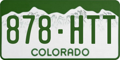 CO license plate 878HTT