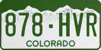 CO license plate 878HVR