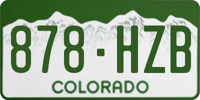 CO license plate 878HZB