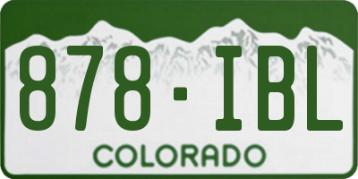 CO license plate 878IBL
