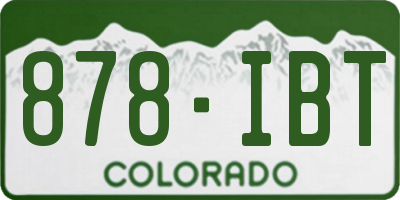 CO license plate 878IBT