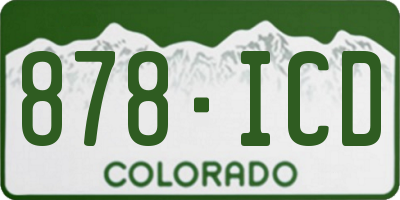 CO license plate 878ICD